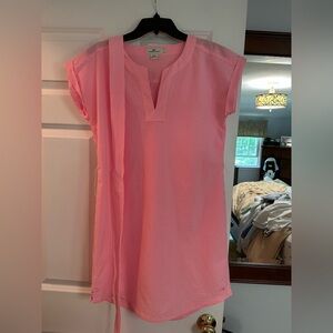 Vineyard Vines Pink and White Striped Dress